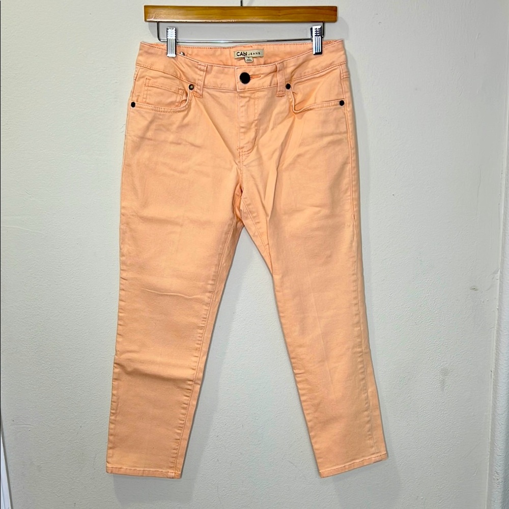 CAbi Jeans Peach Straight-Leg Jeans